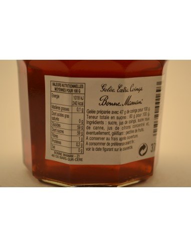 370G GELEE COING B.MAMAN - Petits déjeuners 370G GELEE COING B.MAMAN - Petits déjeuners