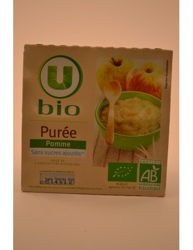 PUREE DE POMMES U BIO 4X100G - Desserts PUREE DE POMMES U BIO 4X100G - Desserts