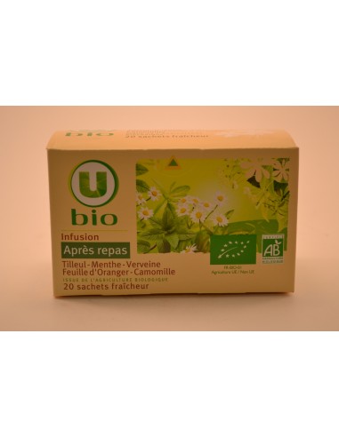 INFUSION APRES REPAS U BIO 30G - Thés INFUSION APRES REPAS U BIO 30G - Thés